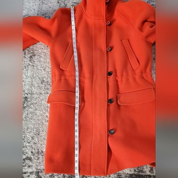 J. Crew Orange Stadium Cloth Nello Gori Wool Blend Coat - Picture 4 of 7